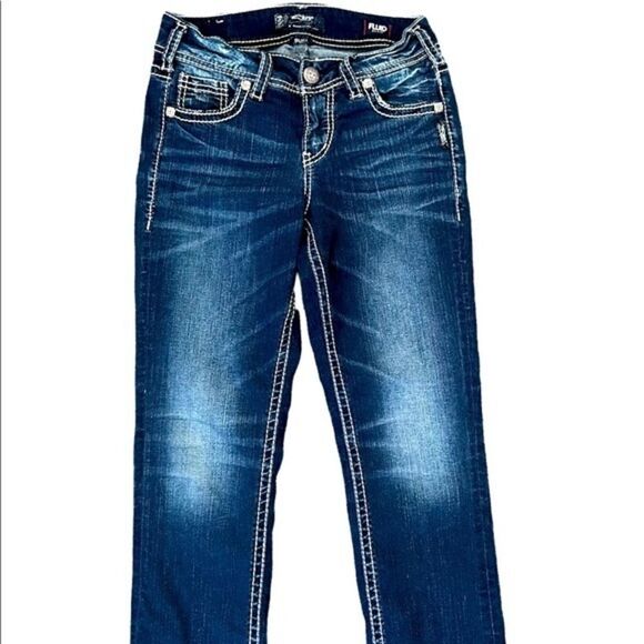 Silver Mid-Capri Denim Jeans - Picture 5 of 6